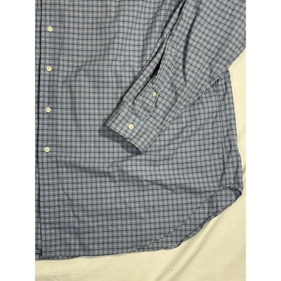 Ralph Lauren Shirt Mens 3XLT Blue Plaid Button Down Classic Fit Pony Logo Tall - Picture 4 of 8